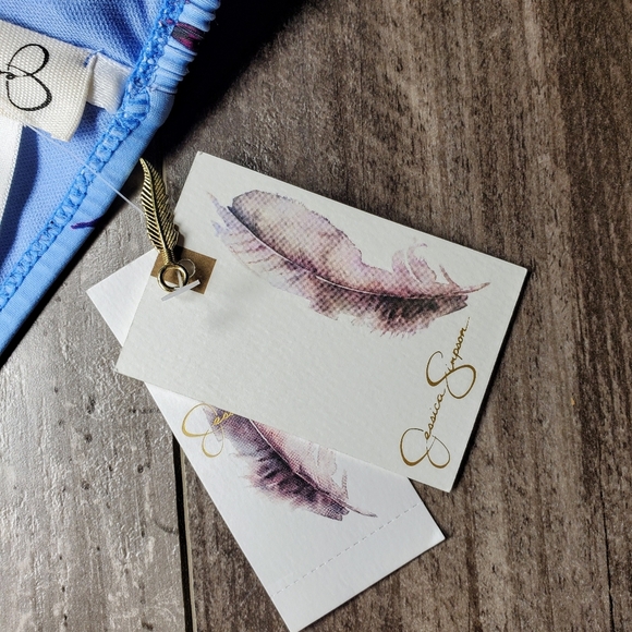 NWT Jessica Simpson Lilac Tropical Floral High Waisted Smocked Bikini Set Medium - Picture 9 of 16